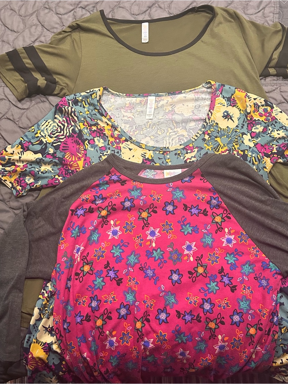 LuLaRoe lot of 3 tops - perfect T tunics & Randy tee S & XL fits like large